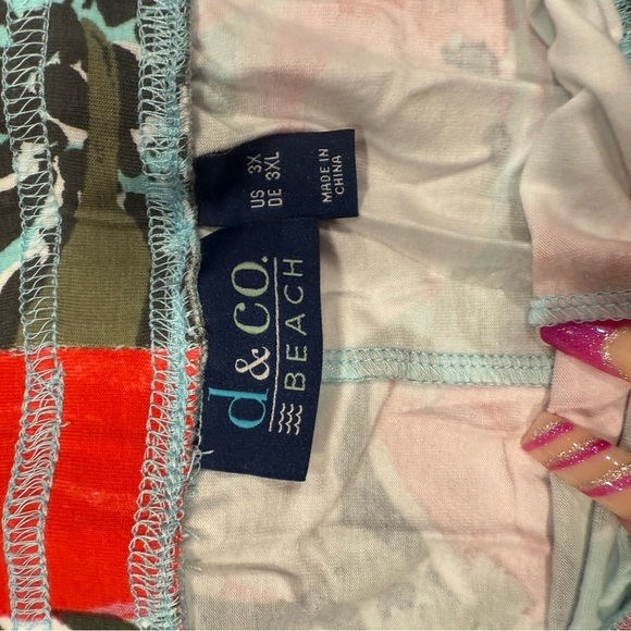D @ CO Beach Print Pants 3X - Picture 2 of 2